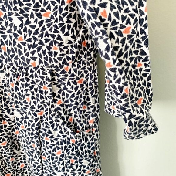 5/$25 Old Navy elbow sleeve all over printed hearts lightweight dress w pockets - Picture 2 of 4